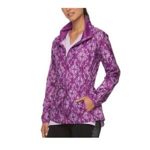 Gaiam Aura Plumberry Purple Aura Lightweight Windbreaker Jacket